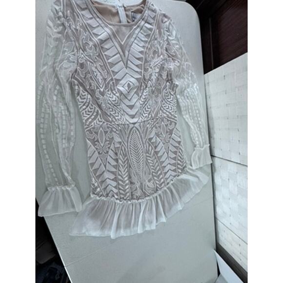 NWT!! "Mello Molly" Midi Dress Lace Needs Stitched On Ruffle Cottage Core Hoco - Picture 5 of 15